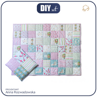 PATCHWORK DECKE - LAMA