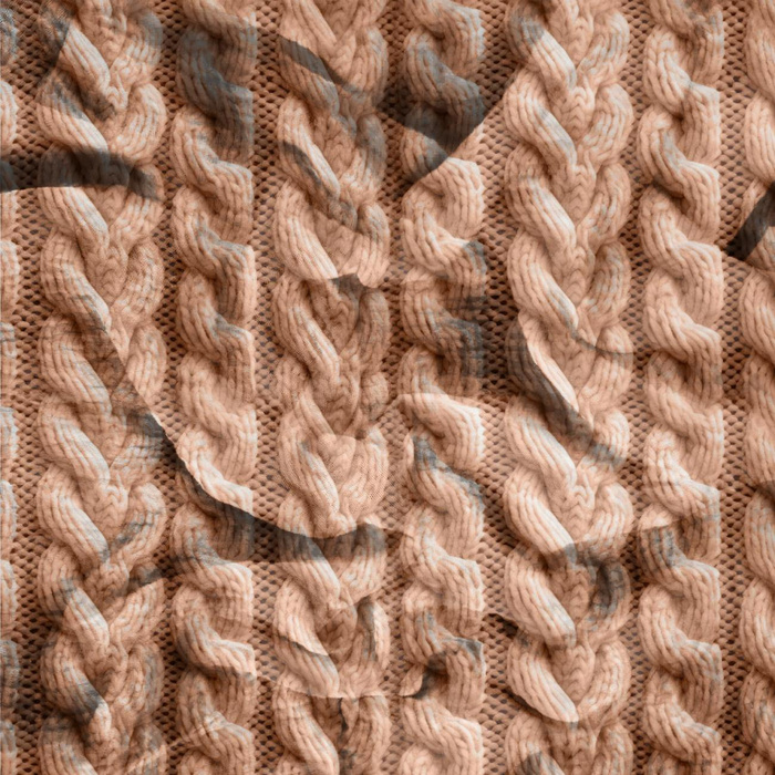 IMITATION SWEATER VZ. 4 / peach fuzz - Mušelín bavlněný