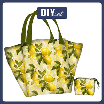 XL Tasche mit Utensilientasche 2 in 1 - LEMON wz.3 - Nähset