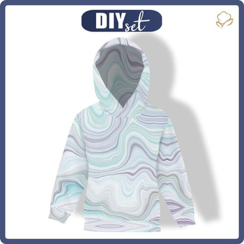 DĚTSKÁ MIKINA S KAPUCÍ (ALEX) - AKVARELY vz.3 - Sada šití