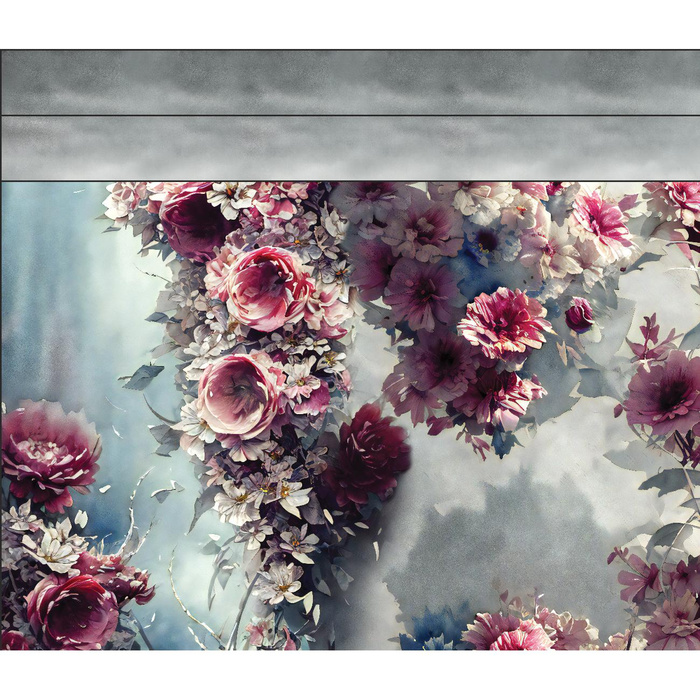 SHOPPER TASCHE - VINTAGE FLOWERS m. 5 - Panama 220g Webware - Nähset