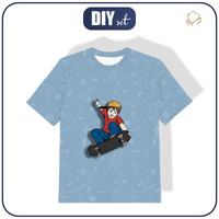 KID’S T-SHIRT - FELIX / blue - single jersey (116/122)