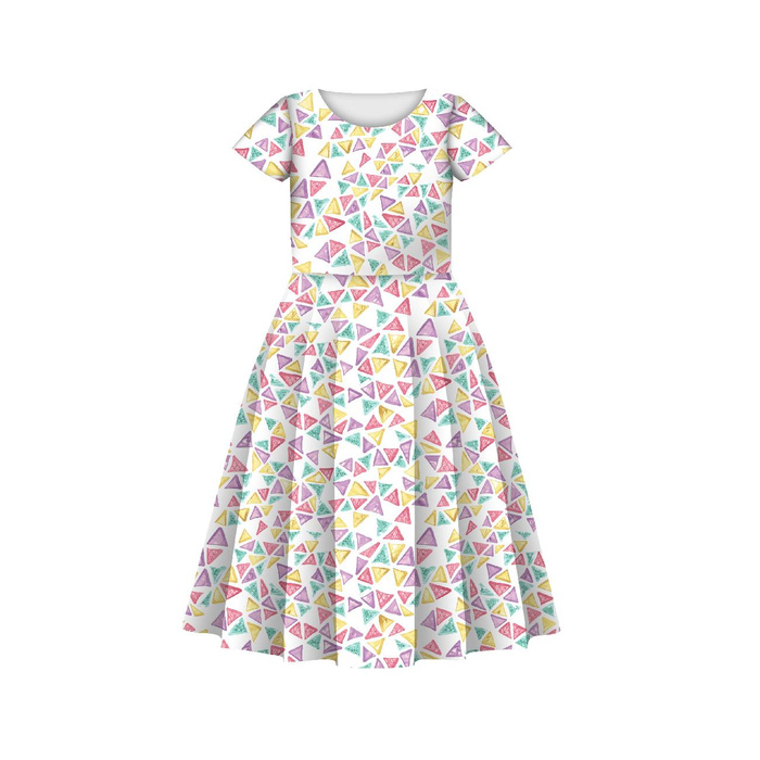 KINDER KLEID "MIA" (86/92) - TROPISCHE DREIECKEN - Nähset 