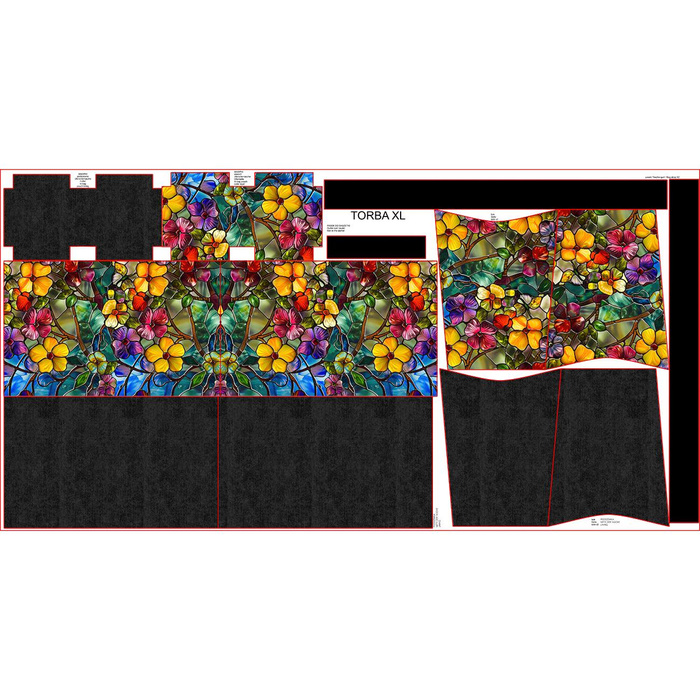 XL Tasche mit Utensilientasche 2 in 1 - STAINED GLASS WZ.20 - Nähset