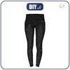 WOMEN'S THERMO LEGGINGS (GRETA) - CONCRETE / black - sewing set L
