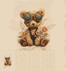 BEAR STEAMPUNK FOREST VZ. 2 - panoramic panel softshell (60cm x 140cm)