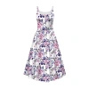 DRESS "ISABELLE" - WILD ROSE FLOWERS PAT. 1 (BLOOMING MEADOW) (Very Peri) - sewing set L