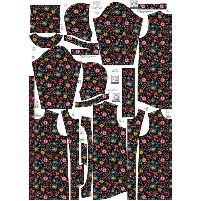 DAMENPARKA "ANNA" (L) - FLOWERS 3D m. 7 - Nähset