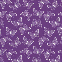 BUTTERFLIES / contour (PURPLE BUTTERFLIES) - Viscose jersey