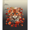ANIMALS MANDALA wz.5 - panel (60cm x 50cm) Waterproof woven fabric