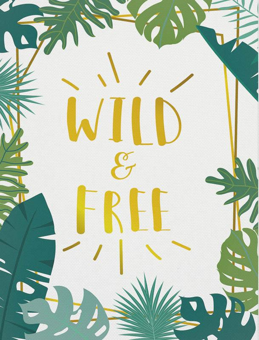 LISTY (WILD & FREE) - panel voděodolná tkanina 