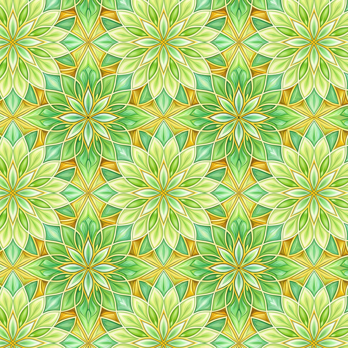 Stained Garden wz. 3/ lime cream