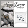 PANEL PODUSZKOWY - LOVE / biały lód - HOME DECOR PREMIUM