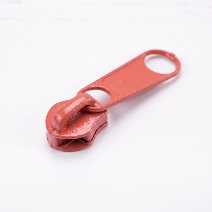 Slider for zipper tape 5mm - coral-coloured