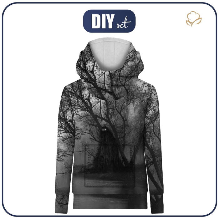 UNISEX HOODIE (HYDRA) - CIEMIENIAK BEAST - sewing set (158/164)