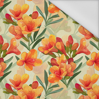 FLOWERS PAPAYA ORANGE WZ. 8 - tkanina wodoodporna