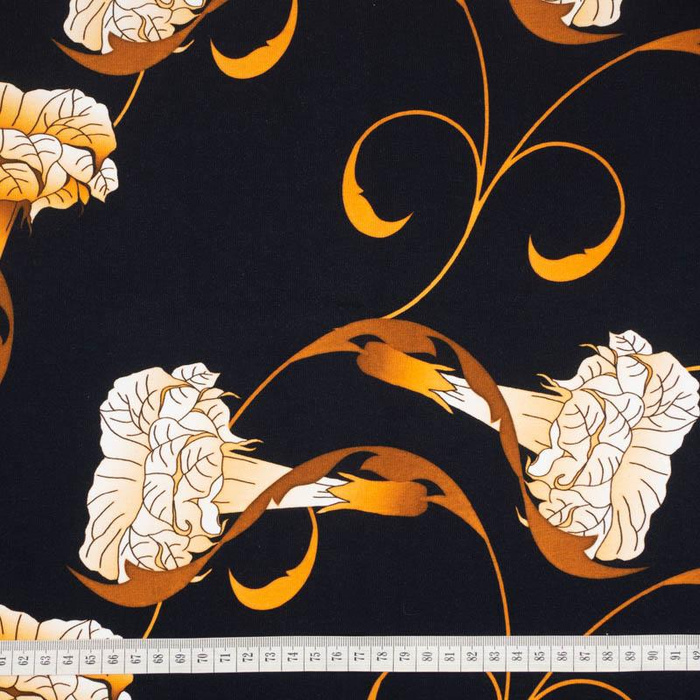 GLOCKENBLUMEN Ms. 1 (gold) / schwarz - French Terry mit Elasthan