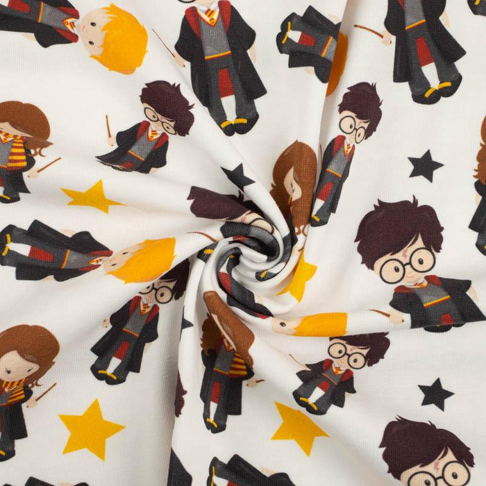 MAGICAL FRIENDS pat. 2 (MAGIC SCHOOL) / white - softshell