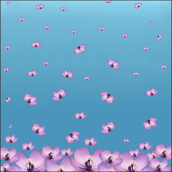 ANIMALS CRACKED wz.1 (FLOWERS) - tkanina bawełniana