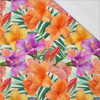 FLOWERS PAPAYA ORANGE WZ. 11 - Single Jersey