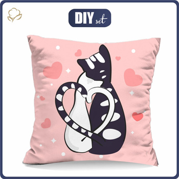 PILLOW 45X45 - CATS IN LOVE - sewing set