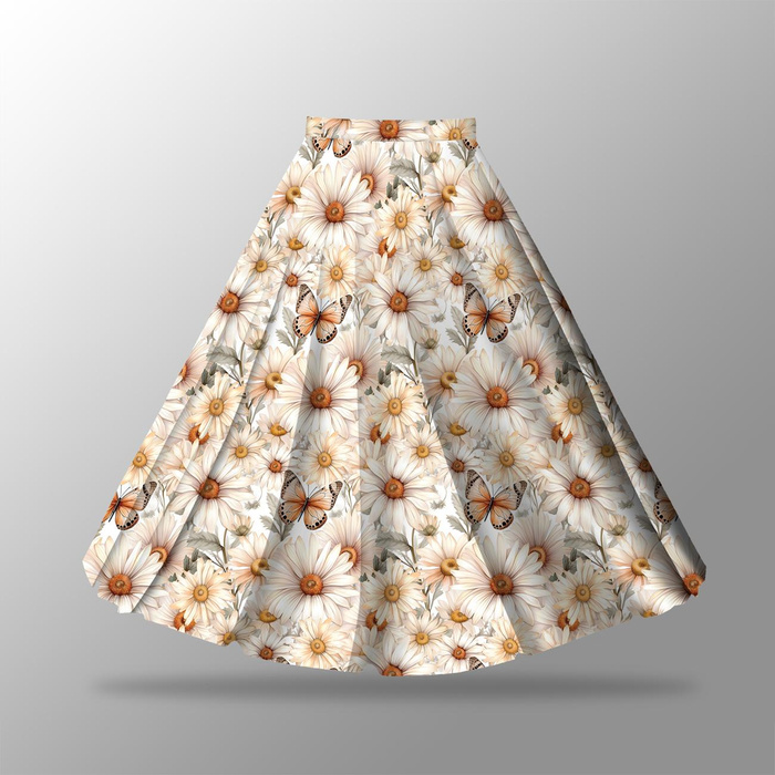 Skirt panel "MAXI"/ Butterfly & flowers wz.4