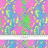 NEON SNAKE'S SKIN PAT.1  - Cotton woven fabric