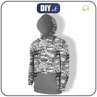 HERREN HOODIE (COLORADO) - COMICS (schwarz-weiß) - Nähset