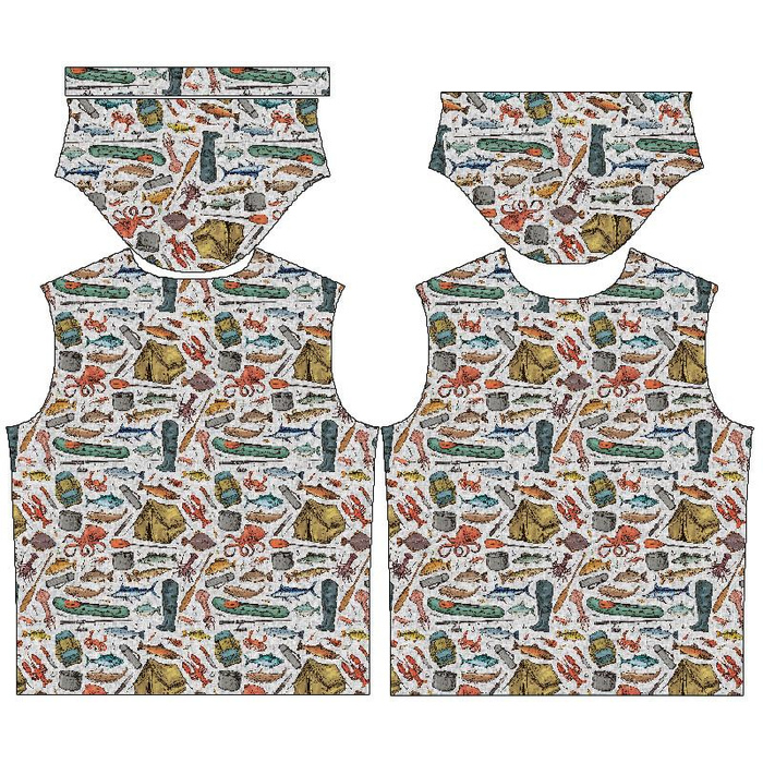 MEN’S T-SHIRT - FISHING (HOBBIES AND JOBS) / acid -  single jersey XS