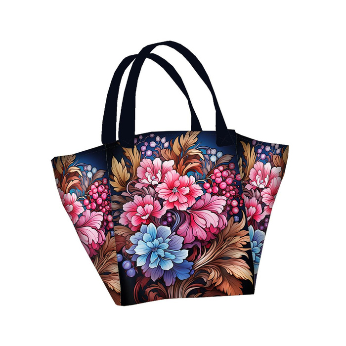 XL bag with in-bag pouch 2 in 1 - Bouquet of flowers wz.3 - sewing set
