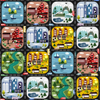 ULIČKY - tkanina wodoodporna