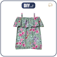 Bardot halenka (SARA) - SPRING MEADOW VZ. 3 - Sada šití