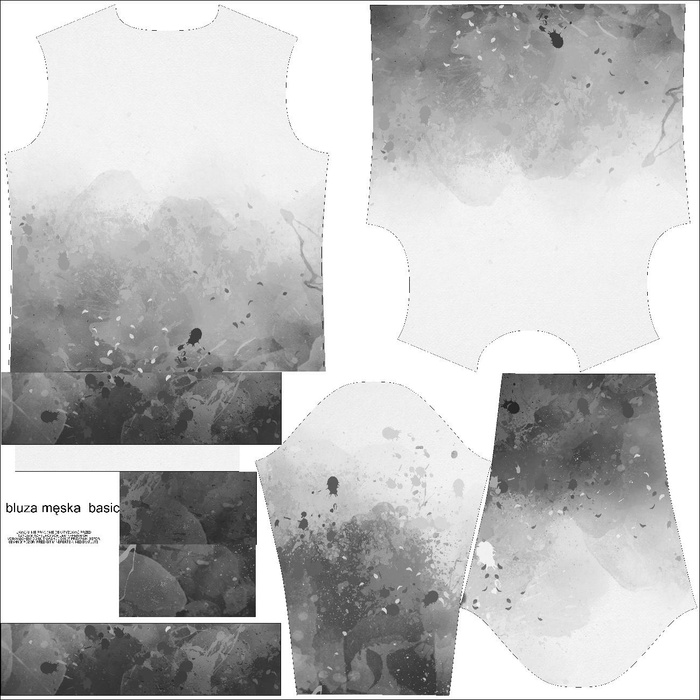 BASIC HERREN SWEATSHIRT (OREGON) - KLECKSE (grau) - Sommersweat XXXL