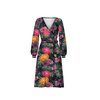 Zavinovací šaty (BIANCA) - FLORAL AUTUMN vz. 3 - Sada šití XXL