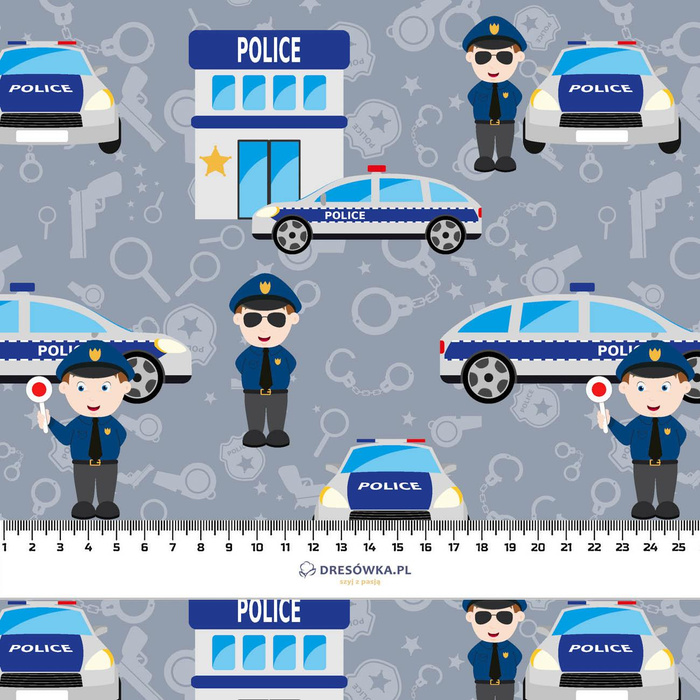 POLICJA / ciemnoszary - dresówka pętelkowa 