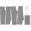 CHILDREN'S SOFTSHELL TROUSERS (YETI) - HERRINGBONE / NIGHT CALL / grey - sewing set (110/116)