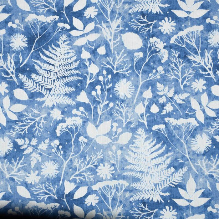 100CM WEIß FARNBLÜTEN (CLASSIC BLUE) - HOME DECOR PREMIUM Webware