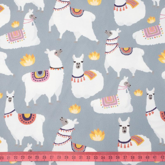 LAMA / grey - Waterproof woven fabric