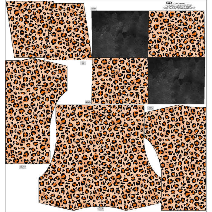 MIKINA NETOPÝR S NÁKRČNÍKEM (FURIA) - LEOPARD -  teplákovina