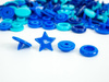 Color Snaps PRYM Love, plastic fasteners 12,4 mm - 30 sets - stars navy / turquoise / blue