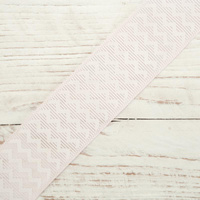 Grosgrain with zigzag 25mm - muted pink