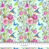 MINI KINGFISHERS AND BUTTERFLIES (KINGFISHERS IN THE MEADOW) / mint - lycra 300g