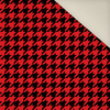 BLACK HOUNDSTOOTH / red - Upholstery velour