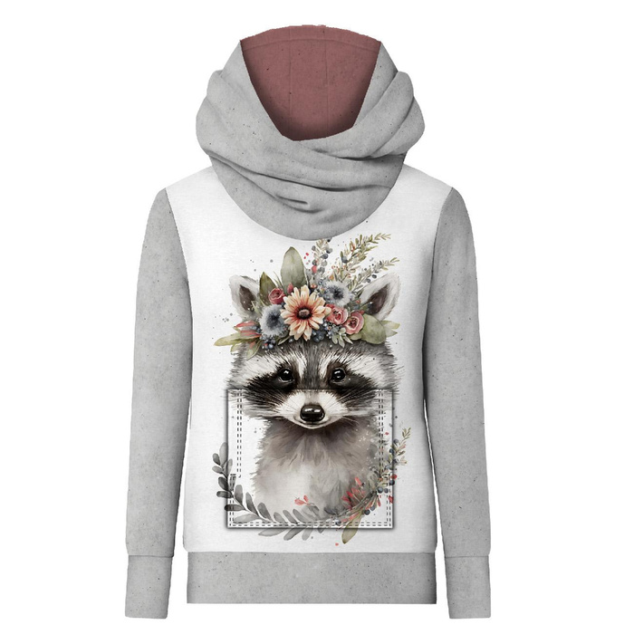 Unisex mikina s kapucí (HYDRA) - BABY RACCOON - Sada šití XL