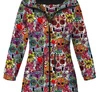 DAMENPARKA (ANNA) - TOTENKÖPFE Ms. 4 / bunt (DIA DE LOS MUERTOS) - Softshell XXL
