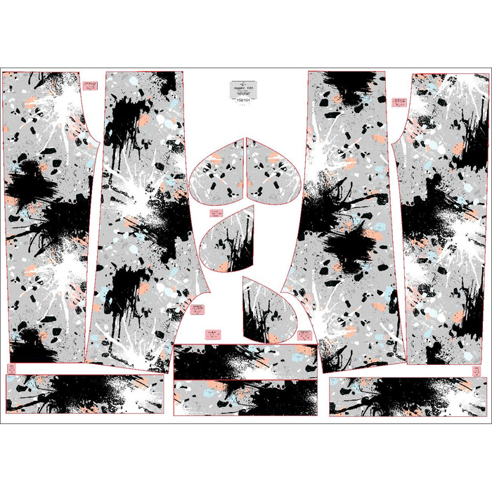 DĚTSKÉ JOGGERY (ROBIN) - SPLASH VZ. 4 - Sada šití (134-140)