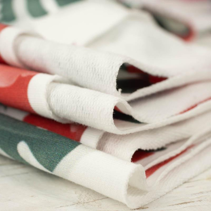 HIBISKUS wz. 2 / czerwony  - Organická Teplákovina