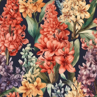 FLOWERS WZ.21- Welur tapicerski