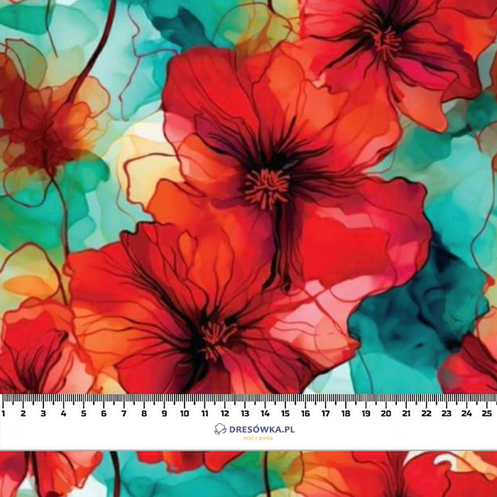 FLOWERS WZ. 75 - satén