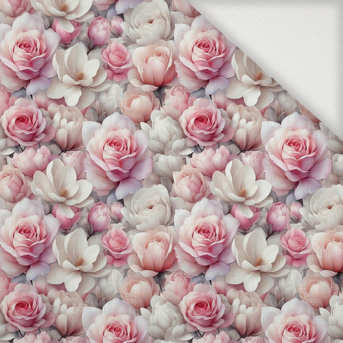 PASTEL FLOWERS WZ. 22 - Woven Fabric for tablecloths